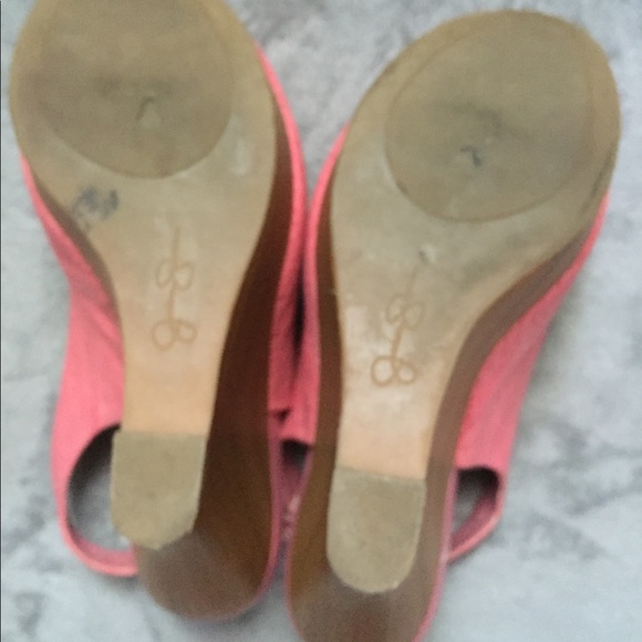 Jessica Simpson Wedge Peep Toe Sandals Size 7 - Picture 7 of 16